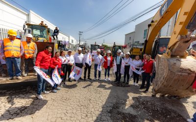 GOBIERNO DE COACALCO E INICIATIVA PRIVADA INICIAN REPAVIMENTACIÓN DE LA CALLE SAN MIGUEL